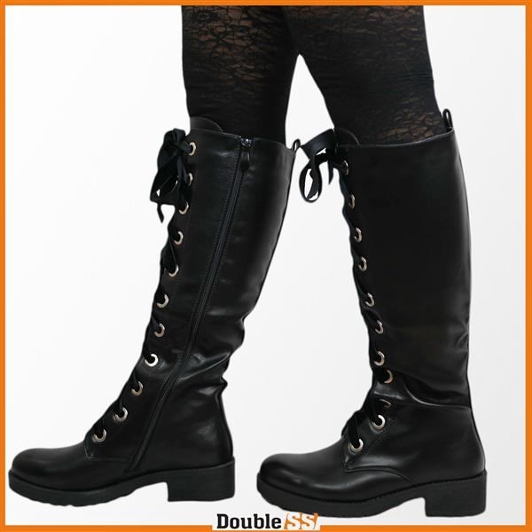 Scarpe Stivali da Donna con tacco basso largo eco-pelle Biker Stivaletti 37 